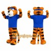 Orange Tiger Mascot Costume with Blue Shirt Orange Tiger Mascot Costume with Blue Shirt