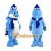 Light Blue Dolphin Mascot Costume with Scarf Light Blue Dolphin Mascot Costume with Scarf