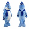 Light Blue Dolphin Mascot Costume with Scarf