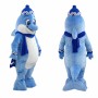 Light Blue Dolphin Mascot Costume with Scarf