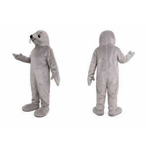 Gray Seal Mascot Costume