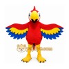 Red Parrot Mascot Costume with Yellow and Blue Wings Red Parrot Mascot Costume with Yellow and Blue Wings