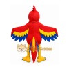 Red Parrot Mascot Costume with Yellow and Blue Wings Red Parrot Mascot Costume with Yellow and Blue Wings
