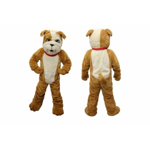 Brown Bulldog Mascot Costume