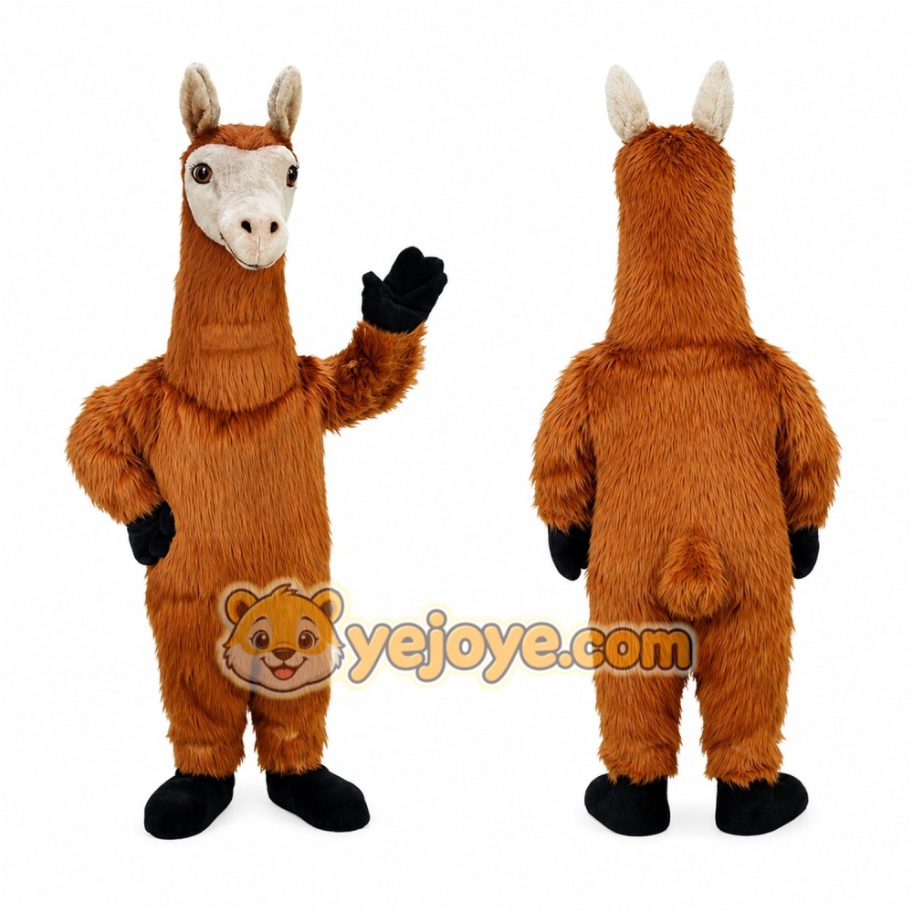 Brown Llama Mascot Costume Brown Llama Mascot Costume