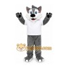 Gray Wolf Mascot Costume with White T-Shirt Gray Wolf Mascot Costume with White T-Shirt