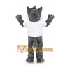 Gray Wolf Mascot Costume with White T-Shirt Gray Wolf Mascot Costume with White T-Shirt