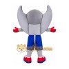 Gray Elephant Mascot Costume with Blue Shorts Gray Elephant Mascot Costume with Blue Shorts