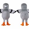 Gray Pigeon Mascot Costume with Orange Feet