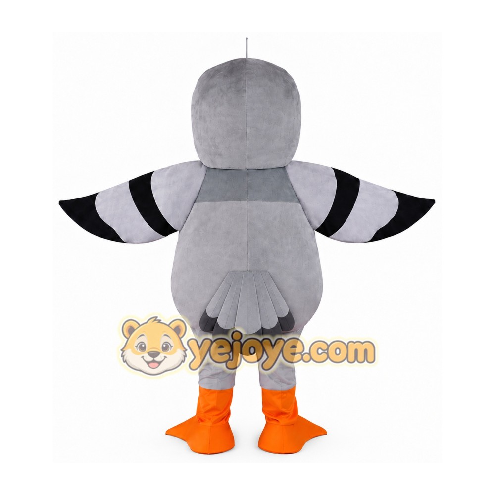 Gray Pigeon Mascot Costume with Orange Feet Gray Pigeon Mascot Costume with Orange Feet