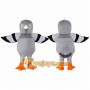 Gray Pigeon Mascot Costume with Orange Feet