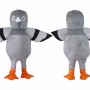 Gray Pigeon Mascot Costume with Orange Feet
