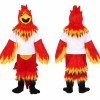 Red and Yellow Bird Mascot Costume with White Shirt
