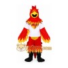 Red and Yellow Bird Mascot Costume with White Shirt