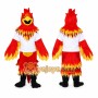 Red and Yellow Bird Mascot Costume with White Shirt