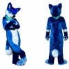Blue and White Fox Mascot Costume