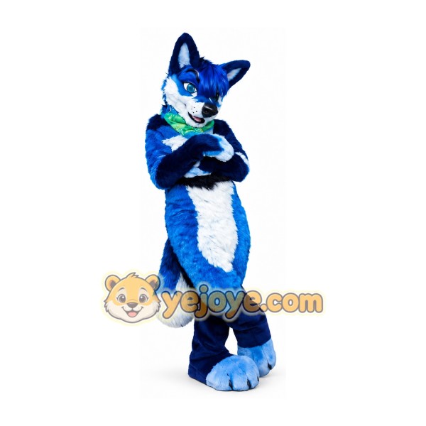 Blue and White Fox Mascot Costume Blue and White Fox Mascot Costume