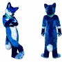 Blue and White Fox Mascot Costume