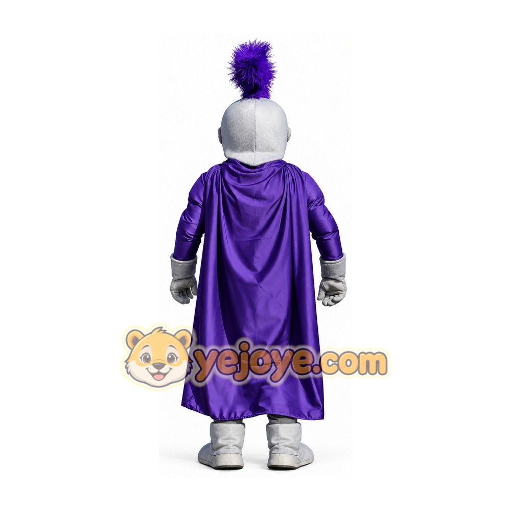 Purple Knight Mascot Costume with Silver Helmet Purple Knight Mascot Costume with Silver Helmet