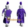 Purple Knight Mascot Costume with Silver Helmet