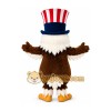 Brown Eagle Mascot Costume with Patriotic Hat Brown Eagle Mascot Costume with Patriotic Hat