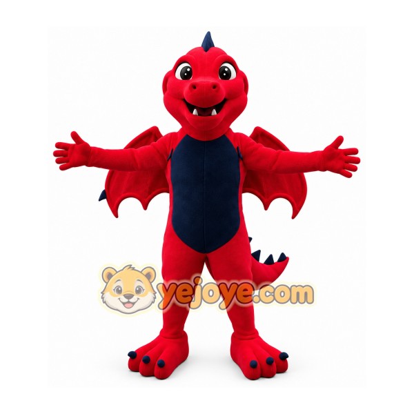 Red Dragon Mascot Costume Red Dragon Mascot Costume