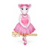 White Mouse Mascot Costume with Pink Dress