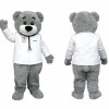 Gray Doctor Bear Mascot Costume