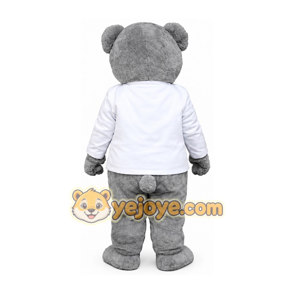 Gray Doctor Bear Mascot Costume Gray Doctor Bear Mascot Costume