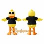 Yellow Duck Mascot Costume with Black Shirt