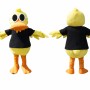 Yellow Duck Mascot Costume with Black Shirt