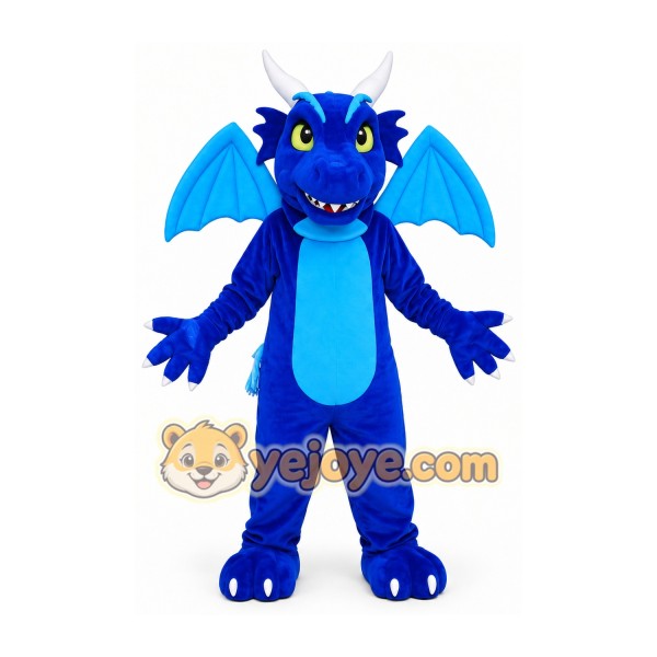 Blue Dragon Mascot Costume Blue Dragon Mascot Costume