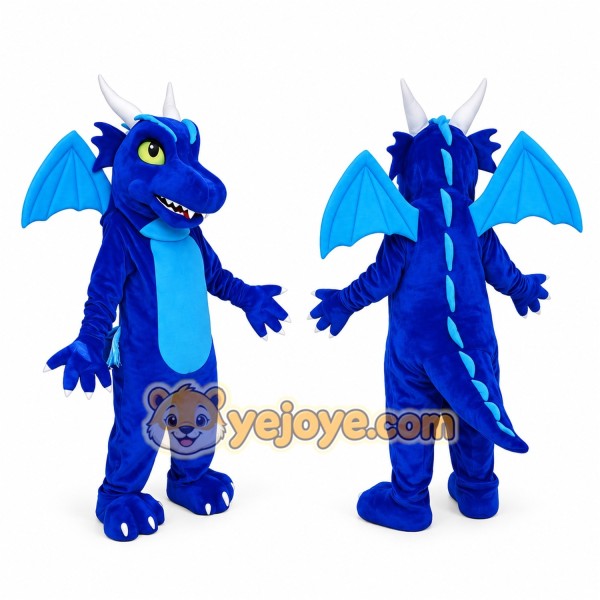 Blue Dragon Mascot Costume