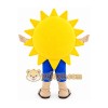 Yellow Sun Mascot Costume with Sunglasses Yellow Sun Mascot Costume with Sunglasses