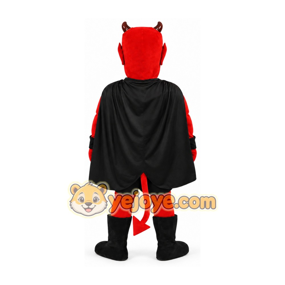 Red Devil Mascot Costume with Trident