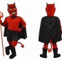 Red Devil Mascot Costume with Trident