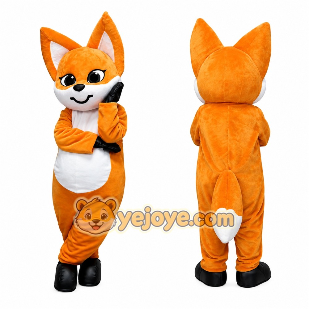 Orange Fox Mascot Costume Orange Fox Mascot Costume