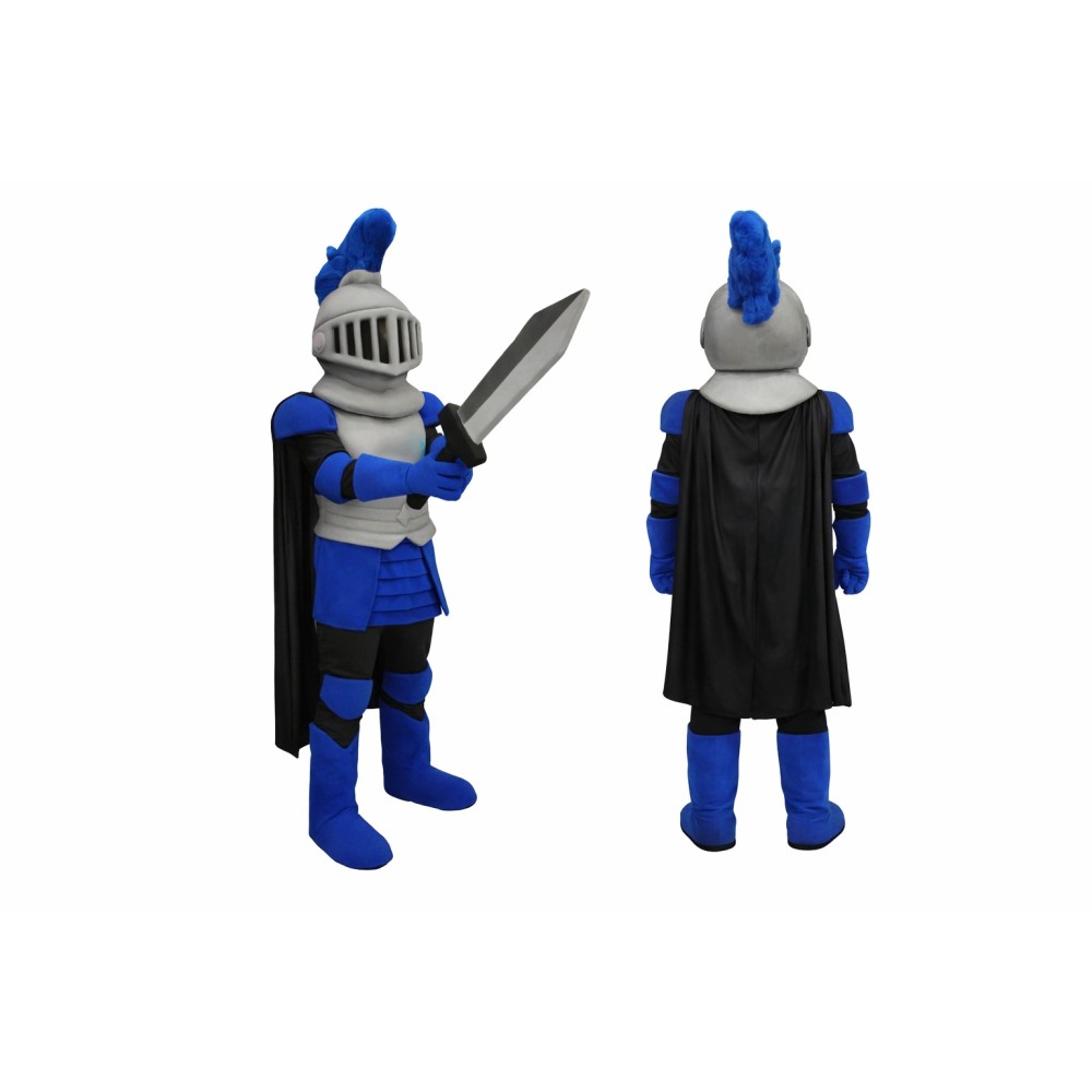 Blue Knight Mascot Costume