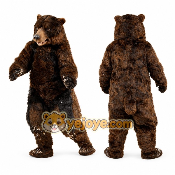Dark Brown Bear Mascot Costume