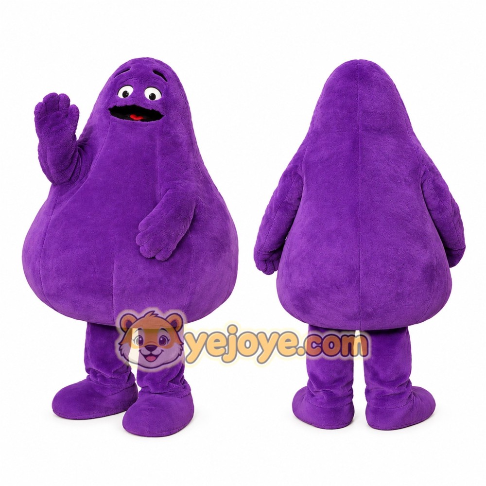 Purple Blob Mascot Costume