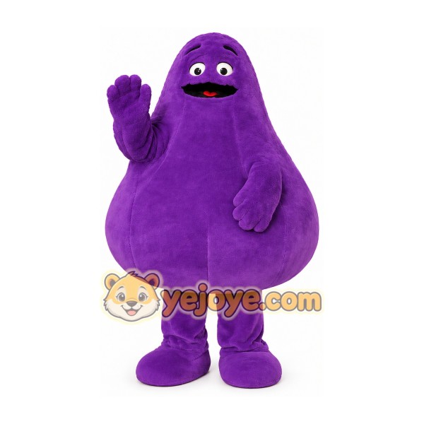 Purple Blob Mascot Costume