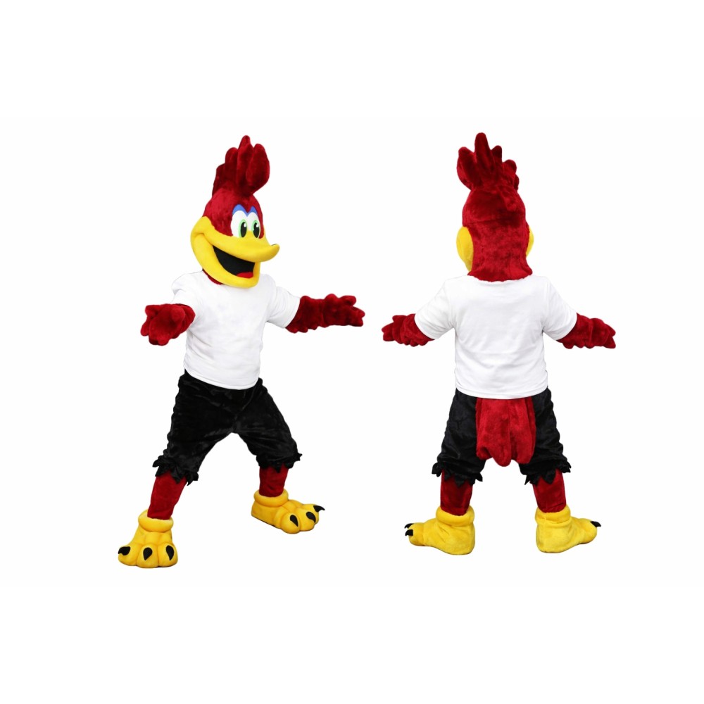 Red Rooster Mascot Costume