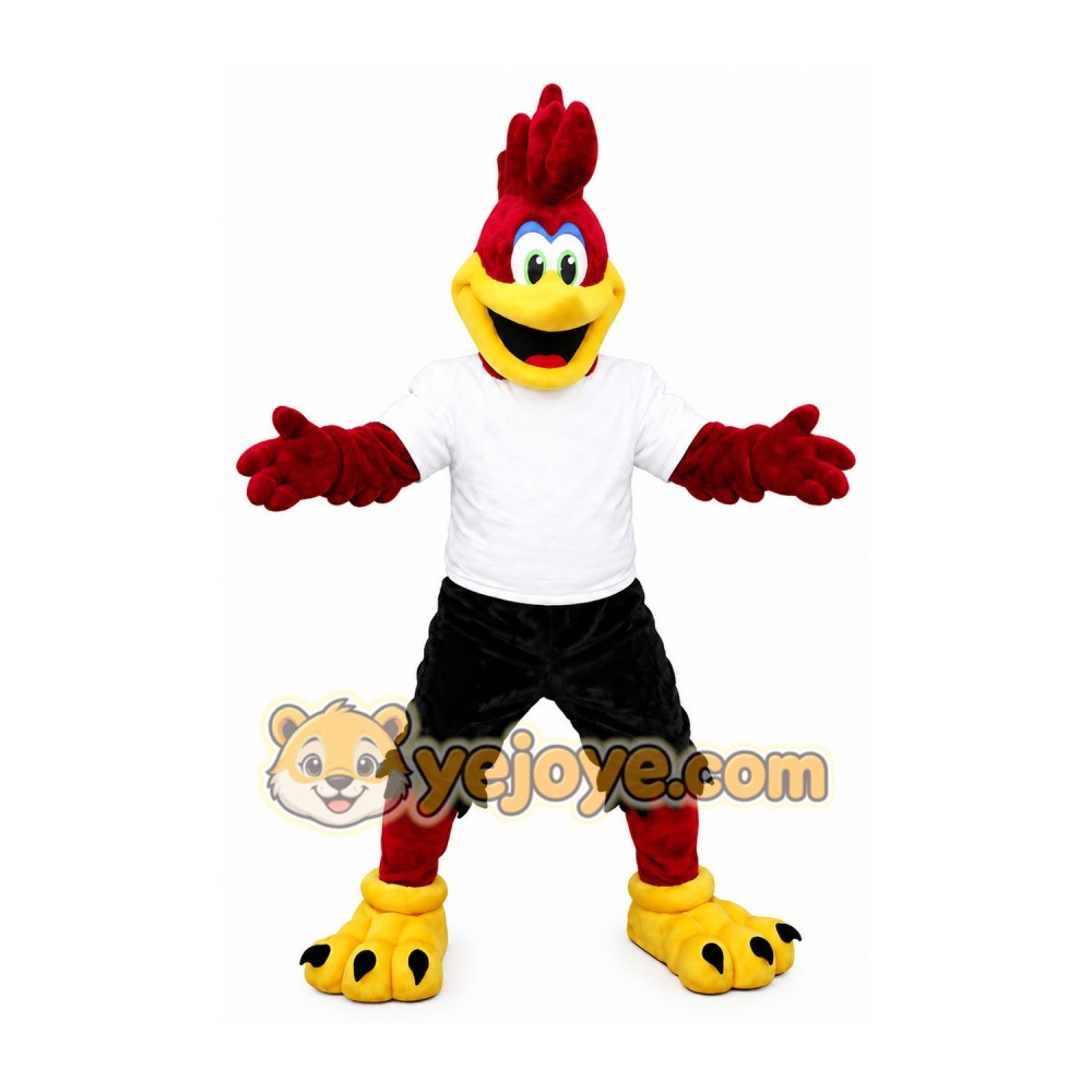 Red Rooster Mascot Costume Red Rooster Mascot Costume
