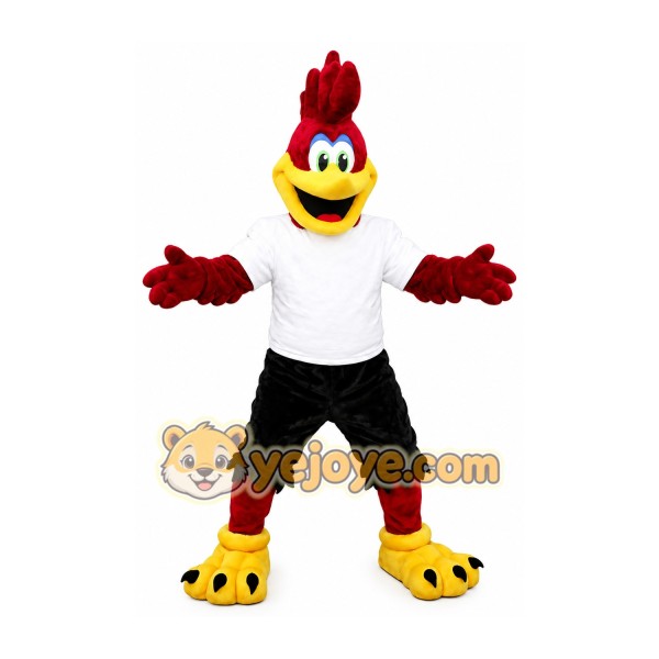 Red Rooster Mascot Costume