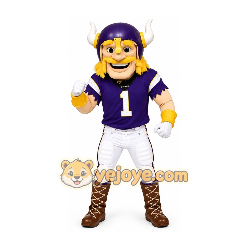 Purple Viking Mascot Costume Purple Viking Mascot Costume