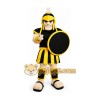 Black and Yellow Warrior Mascot Costume Black and Yellow Warrior Mascot Costume