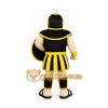 Black and Yellow Warrior Mascot Costume Black and Yellow Warrior Mascot Costume