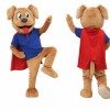 Tan Dog Superhero Mascot Costume