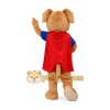 Tan Dog Superhero Mascot Costume Tan Dog Superhero Mascot Costume
