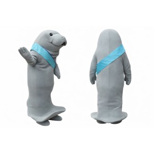 Light Gray Manatee Mascot Costume